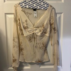 Ladies beautiful sheer silk top